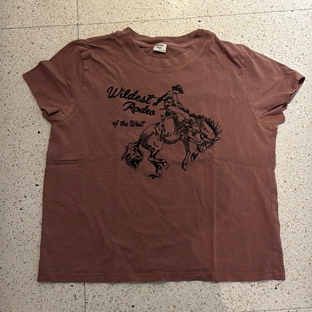 Aritzia Sunday Best Wildest Rodeo Graphic Baby Tee